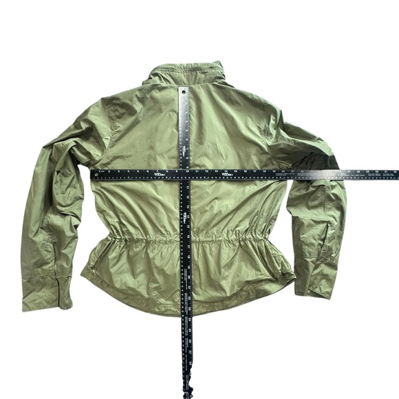 GAP Jacket Womens Large Olive Green Anorak Utility Hooded Waffle Lined‎ Pockets - Picture 9 of 13